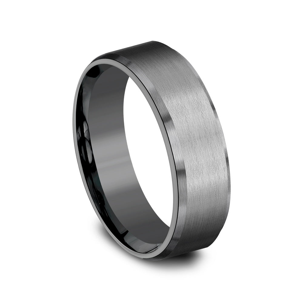 The Nobleman Men's Wedding Band in Tantalum - 7mm Width by Tantalum