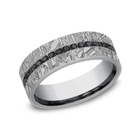 The Odessa Men's Wedding Band in Grey Tantalum - 7mm Width by Tantalum