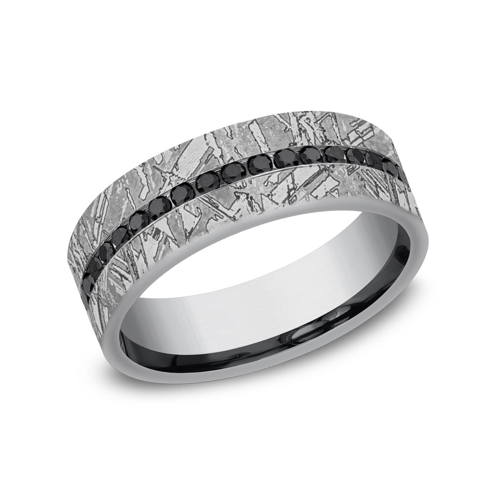 The Odessa Men's Wedding Band in Grey Tantalum - 7mm Width by Tantalum