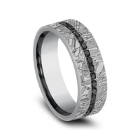 The Odessa Men's Wedding Band in Grey Tantalum - 7mm Width by Tantalum