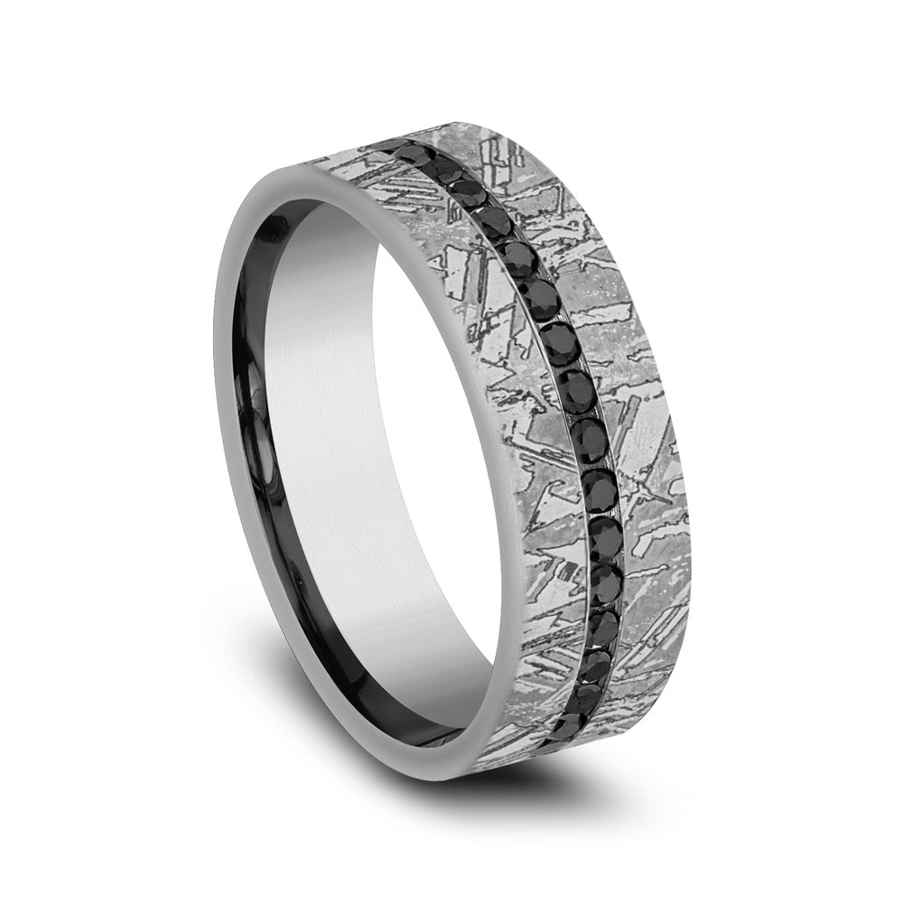 The Odessa Men's Wedding Band in Grey Tantalum - 7mm Width by Tantalum