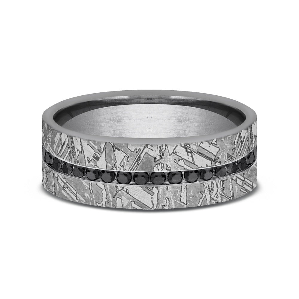 The Odessa Men's Wedding Band in Grey Tantalum - 7mm Width by Tantalum