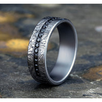 The Odessa Men's Wedding Band in Grey Tantalum - 7mm Width by Tantalum
