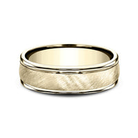 The Odyssey Men's Wedding Band in 14K Yellow Gold - 6.5mm by Benchmark