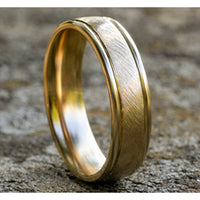 The Odyssey Men's Wedding Band in 14K Yellow Gold - 6.5mm by Benchmark