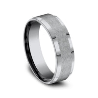 The Officer Men's Wedding Band in Grey Tantalum - 7mm Width by Tantalum