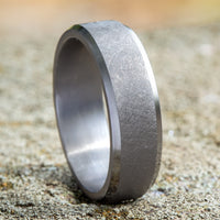 The Officer Men's Wedding Band in Grey Tantalum - 7mm Width by Tantalum