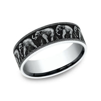 The Olifant Men's Wedding Band in 14K White Gold - 8mm Width by Brook and Branch