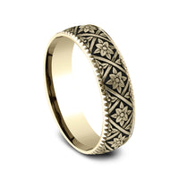 The Ottoman Column Men's Wedding Band in 14K Yellow Gold - 6.5mm Width by Benchmark