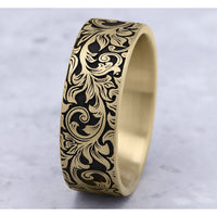 The Overlord Men's Wedding Band in 14K Yellow Gold - 8mm Width by Benchmark