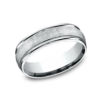 The Paradigm Men's Wedding Band in 14K White Gold - 6.5mm by Benchmark