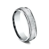 The Paradigm Men's Wedding Band in 14K White Gold - 6.5mm by Benchmark