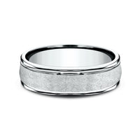 The Paradigm Men's Wedding Band in 14K White Gold - 6.5mm by Benchmark