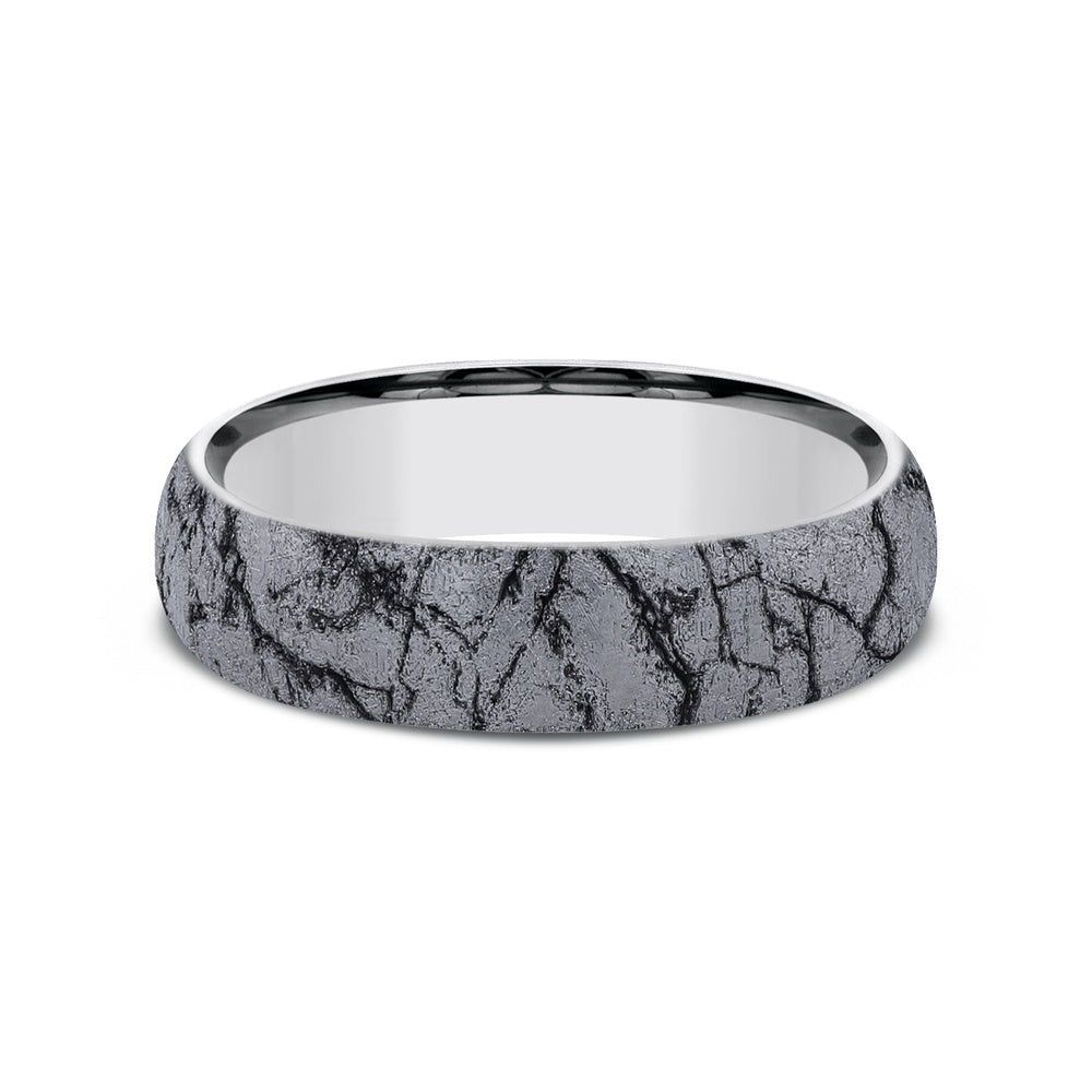 The Parthenon Men's Wedding Band in Tungsten - 6mm Width by Forge