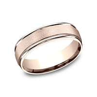 The Phoenix Men's Wedding Band in 14K Rose Gold - 6.5mm by Benchmark