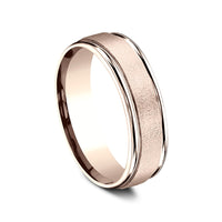 The Phoenix Men's Wedding Band in 14K Rose Gold - 6.5mm by Benchmark