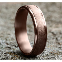 The Phoenix Men's Wedding Band in 14K Rose Gold - 6.5mm by Benchmark