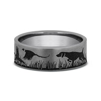 The Pointer Men's Wedding Band in Grey Tantalum - 7mm Width by Brook and Branch