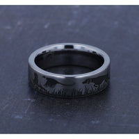 The Pointer Men's Wedding Band in Tungsten - 7mm Width by Forge