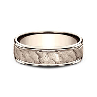 The Pompeii Men's Wedding Band in 14K Rose Gold - 6.5mm Width by Benchmark