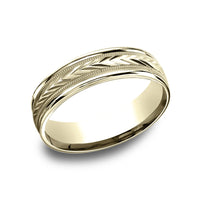 The Primor Men's Wedding Band in 14K Yellow Gold - 6mm Width by Benchmark
