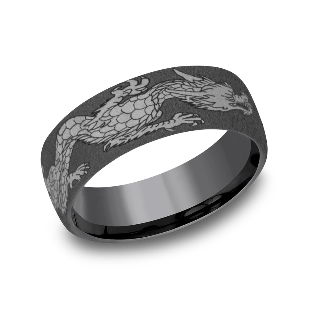 The Protector Men's Wedding Band in Tantalum - 7.5mm Width by Tantalum