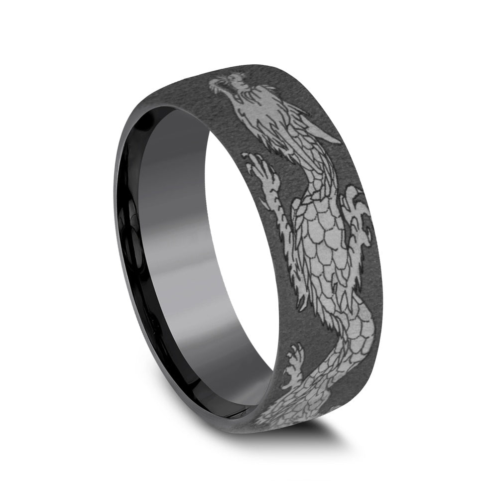 The Protector Men's Wedding Band in Tantalum - 7.5mm Width by Tantalum