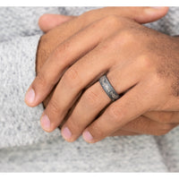 The Protector Men's Wedding Band in Tantalum - 7.5mm Width by Tantalum
