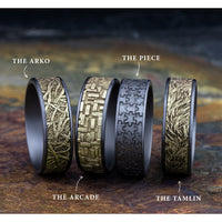 The Puzzle Men's Wedding Band in Grey Tantalum - 7mm Width by Tantalum