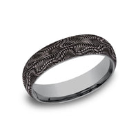 The Python Men's Wedding Band in Grey Tantalum - 6mm Width by Tantalum