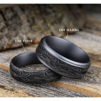 The Python Men's Wedding Band in Grey Tantalum - 6mm Width by Tantalum