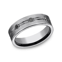 The Quincy Men's Wedding Band in Tungsten - 7mm Width by Forge
