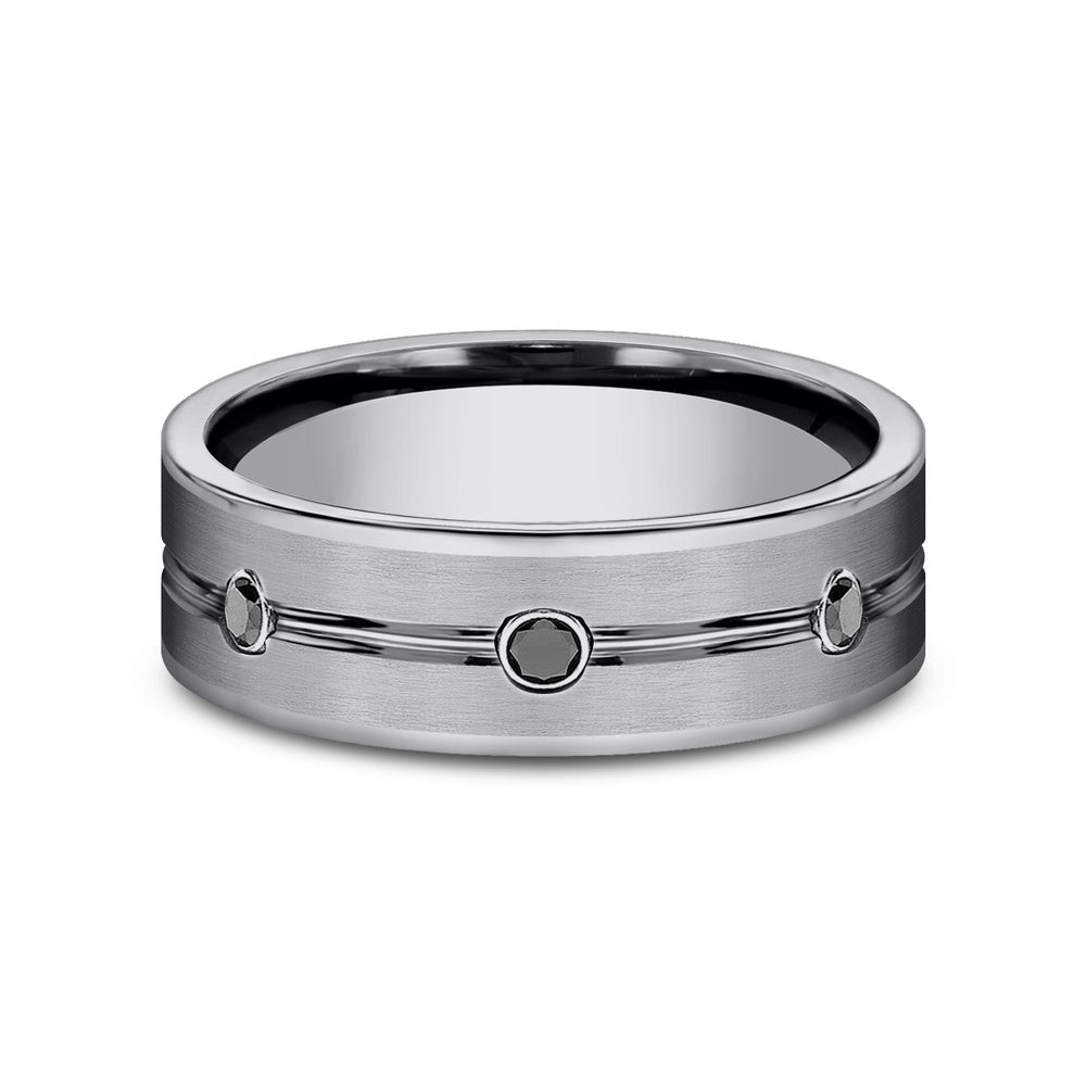 The Quincy Men's Wedding Band in Tungsten - 7mm Width by Forge