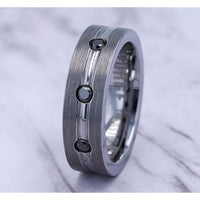 The Quincy Men's Wedding Band in Tungsten - 7mm Width by Forge