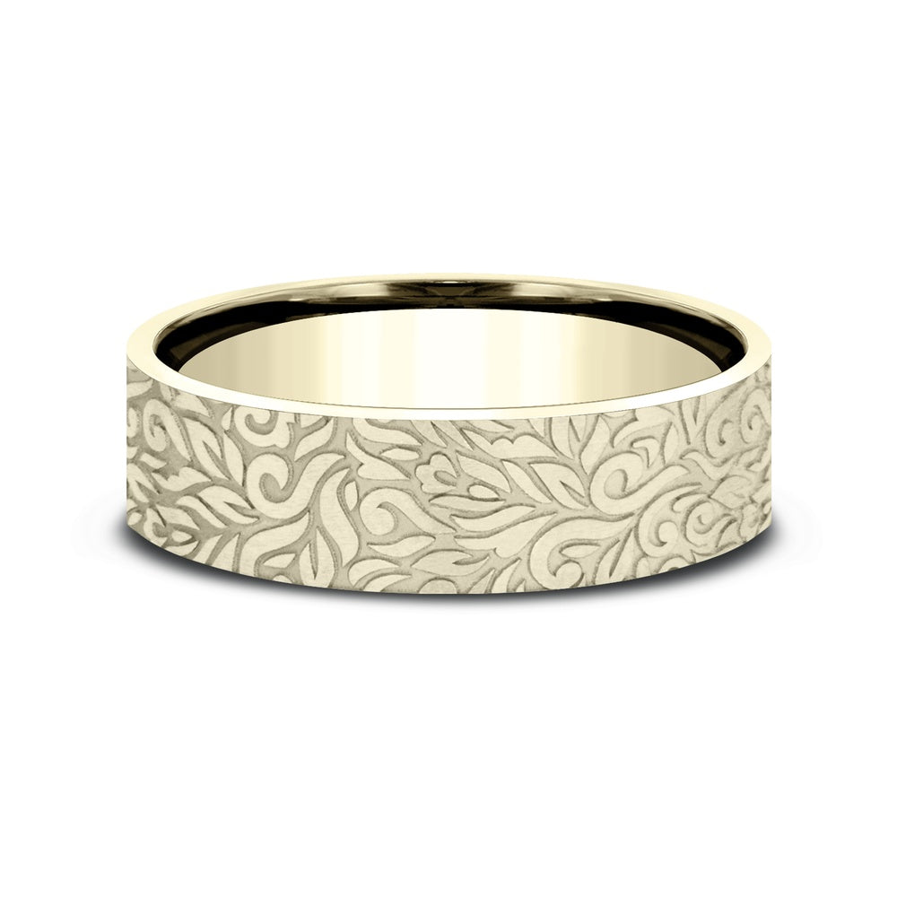 The Ranch Men's Wedding Band in 14K Yellow Gold - 7mm Width by Benchmark