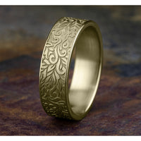 The Ranch Men's Wedding Band in 14K Yellow Gold - 7mm Width by Benchmark