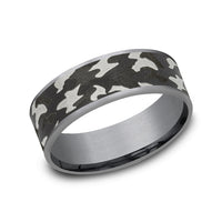 The Rebel Men's Wedding Band in Grey and Tantalum - 7.5mm Width by Tantalum