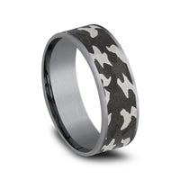 The Rebel Men's Wedding Band in Grey and Tantalum - 7.5mm Width by Tantalum