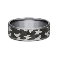The Rebel Men's Wedding Band in Grey and Tantalum - 7.5mm Width by Tantalum