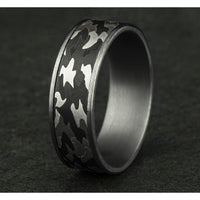 The Rebel Men's Wedding Band in Grey and Tantalum - 7.5mm Width by Tantalum