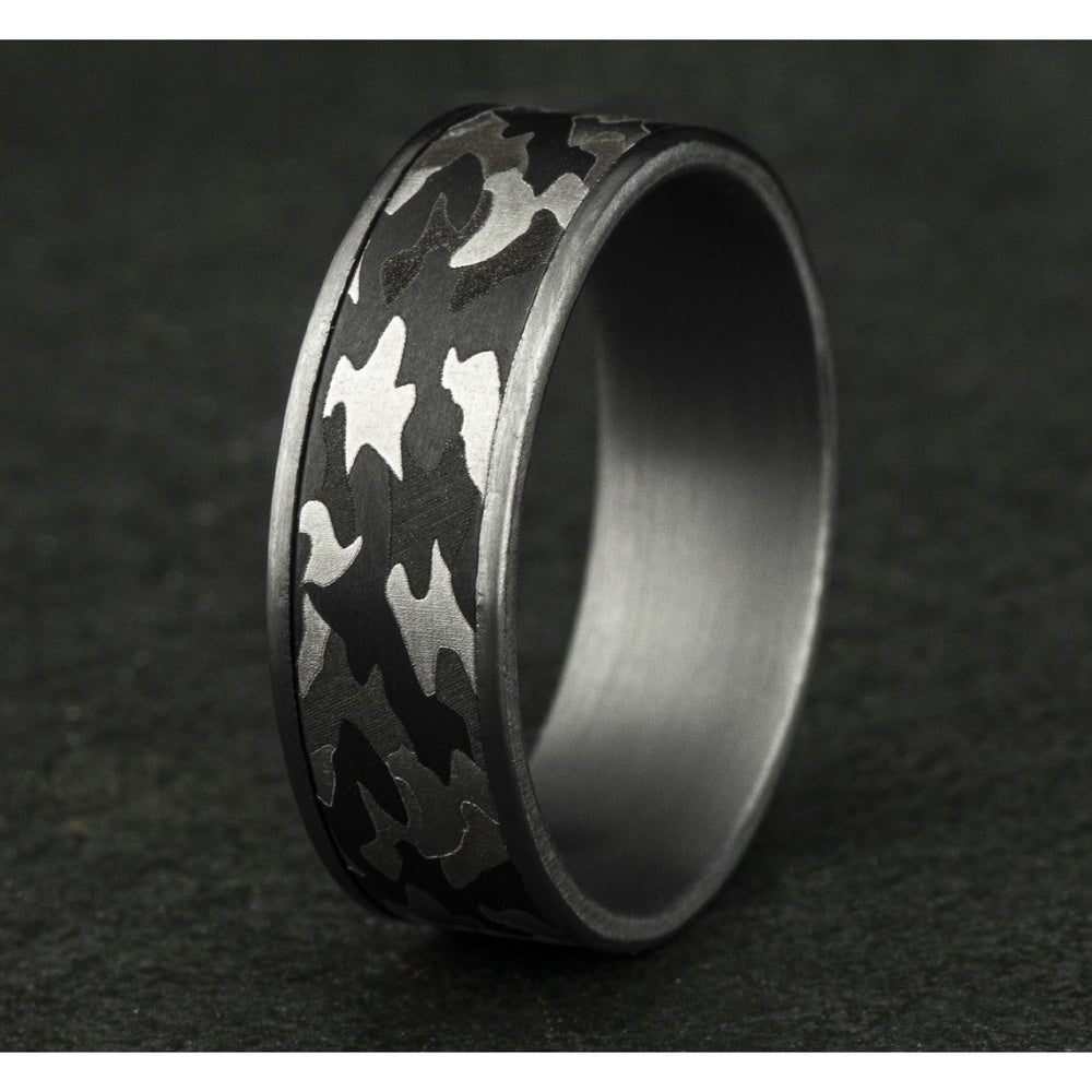 The Rebel Men's Wedding Band in Grey and Tantalum - 7.5mm Width by Tantalum