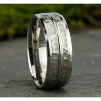 The Ridley Men's Wedding Band in 14K White Gold - 8mm Width by Benchmark