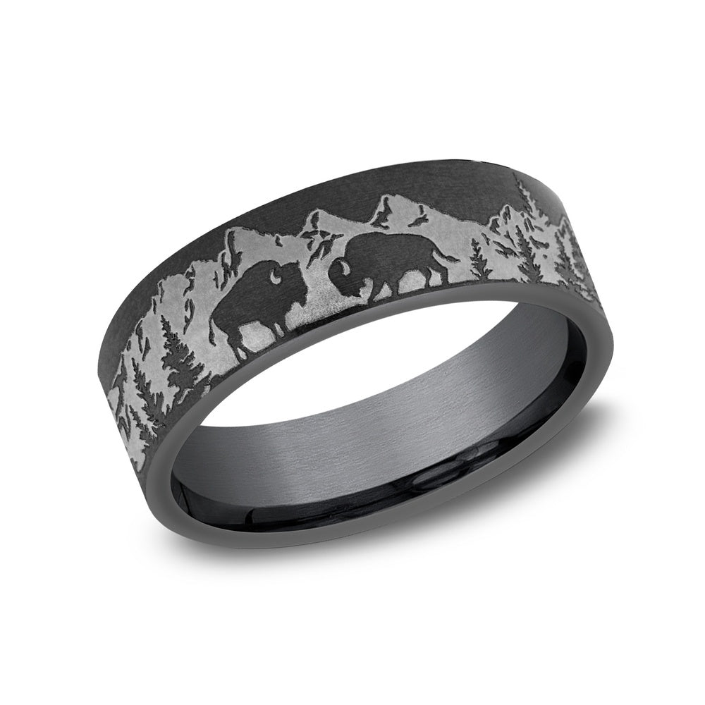 The Roamer Men's Wedding Band in Tantalum - 7mm Width by Brook and Branch