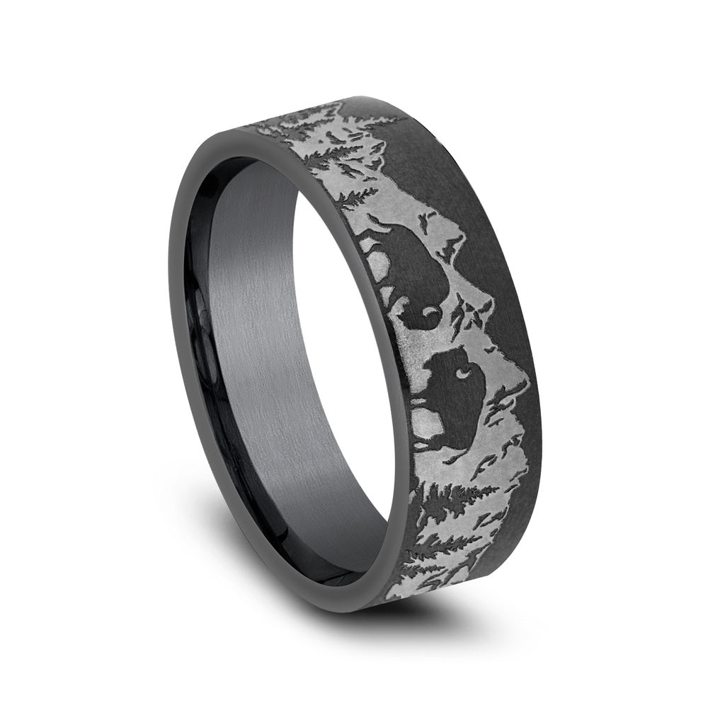 The Roamer Men's Wedding Band in Tantalum - 7mm Width by Brook and Branch