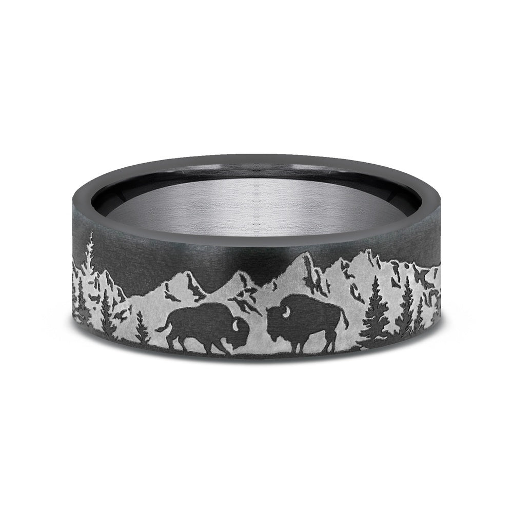 The Roamer Men's Wedding Band in Tantalum - 7mm Width by Brook and Branch