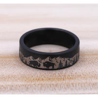 The Roamer Men's Wedding Band in Tantalum - 7mm Width by Brook and Branch