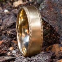 The Rogue Men's Wedding Band in 14K Yellow Gold - 6.5mm Width by Benchmark
