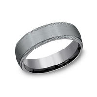 The Rogue Men's Wedding Band in Grey Tantalum - 6.5mm Width by Tantalum