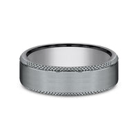 The Rogue Men's Wedding Band in Grey Tantalum - 6.5mm Width by Tantalum