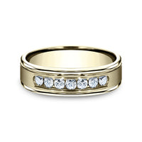 The Roosevelt Men's Wedding Band in 14K Yellow Gold - 6mm Width by Benchmark
